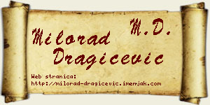 Milorad Dragičević vizit kartica